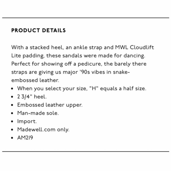 Madewell Snake Print Embossed Heel - Picture 5 of 5